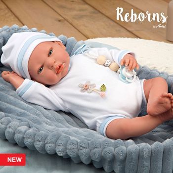 Bonecas Arias 40 Cm Sergio Com Alcofa