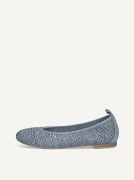 CAPRICE Ballerina, blue, made of Leather and synthetic with Block heel, Size 41