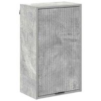 gabinete de bano  armario de bano con puerta gris concreto 39 x 235 x 65 cm