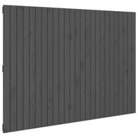 cabecero de cama de pared madera maciza pino gris 1595x3x110cm vidaxl