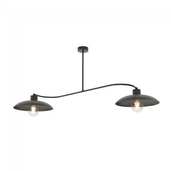 Plafón de techo ribas negro (2 luces)