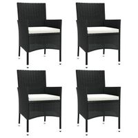 sillas de jardin con cojines 4 unidades ratan sintetico negro solo reino unido irlanda finlandia y noruega cfw651170