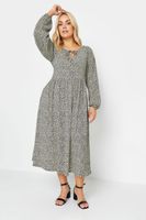yours vestido midaxi beige leopardo mujer curvy y tallas grandes yours