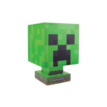 Paladone Lámpara Icon Minecraft Creeper Con Luz Led, Altura 26.6 Cm, Alimentación Usb O Baterías, Diseño Iluminado para Fans Del Juego