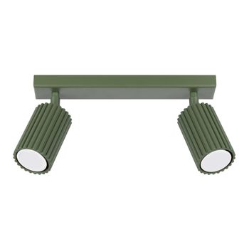 Lámpara de techo verde oliva aluminio alt. 30 cm