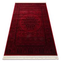 orient 6039 alfombra burdeos  negra marco roseton oriental con fl 180x270 cm