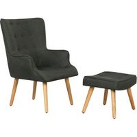 sillon escandinavo en tela odense - 73 x 81 x 925 cm - gris oscuro