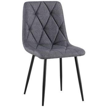Silla De Comedor Clairton Tela Gris Oscuro 55x45x85 Cm Clp