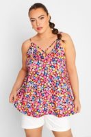 limited collection top rosa de flores con tirantes mujer curvy y tallas grandes yours