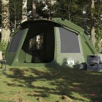 tienda de pesca - tienda de campana 5 personas - poliester - verde oliva 332x116x118cm