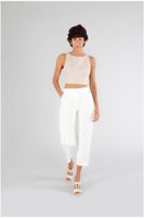 pantalon tipo jogger en tejido elastico white 40