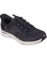 de skechers 104610 zapatillas casual de mujer slip negro y oro