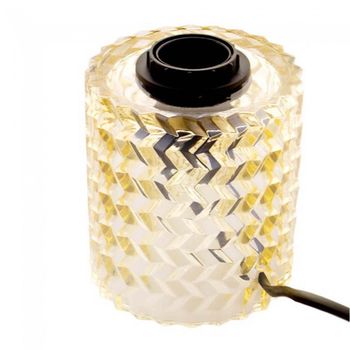 Base con portalámparas e27 cristal (ámbar)