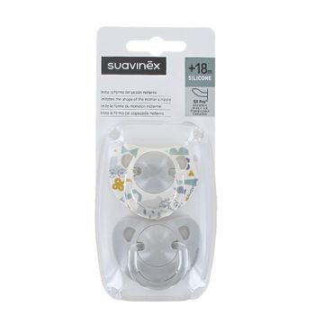Suavinex chupete anatómico silicona +18meses 2 unds