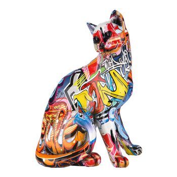 Casablanca By Gilde Figurita Decorativa Gato Street Art H. 29 Cm