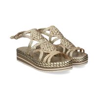 pons quintana sandalias con plataforma mujer - plata talla 36