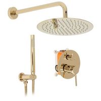 conjunto de ducha emoptrado oculto rea lungo oro  box