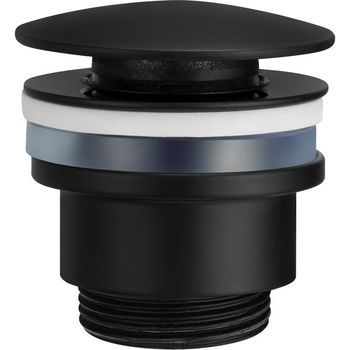 Válvula Click-clack En Latón Negro Opaco Para Lavabos Y Bides Montaje Fácil