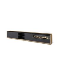 mueble tv humilladero-02 con chimenea electrica led