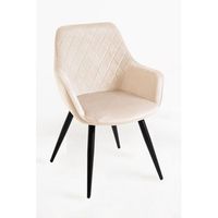 pack 4 sillas kres terciopelo de terciopelo 875747 cm - beige