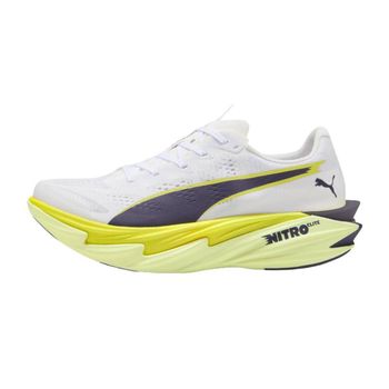 Zapatillas Puma Deviate NITRO Elite 4 Blanco Amarillo SS26 Mujer, Talla 36 - EUR