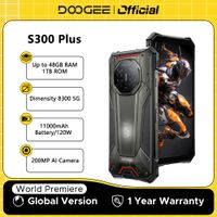 version global doogee s300 plus 5g telefono resistente con dimensity 8300 12gb 1tb 11000mah 120w pantalla de 678 android 16 nfc