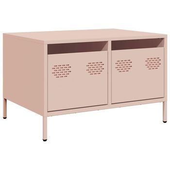 Mueble Para Tv Acero Laminado En Frío Rosa 68x50x43,5 Cm Vidaxl