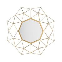 espejo de pared dorado 69 x 80 cm forma de estrella pieza decorativa sala de estar dormitorio gaillac