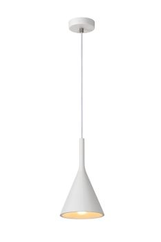 Lámpara colgante de escayola 1xe27, blanco