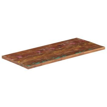 Tablero Mesa | Tablero Escritorio Rectangular Madera Maciza Reciclada 100x60x2,5 Cm