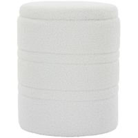 puff de almacenaje 365x365x465 cm blanco