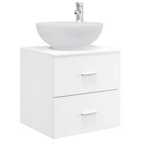 vanidad con lavabo de pared blanco 495 x 445 x 665 cm vidaxl