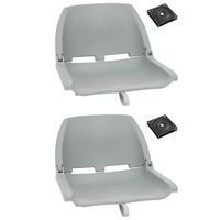 set de asientos plegables para barco 4 uds gris vidaxl