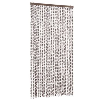 Cortina Mosquitera | Mosquitera Chenilla Gris Taupe Y Blanco 100x220 Cm