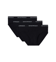 emporio armani para hombre em000258af14132 set 3 slips de punto elastico negro xl homewear algodon