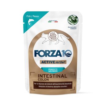 Forza 10 Intestinal Colon Active Vet Diet para gatos 12 x 80 g - Pescado blanco