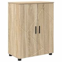 gabinete de bano roble sonoma 60 x 35 x 80 cm vidaxl