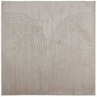 alfombras de area cuadrado galati beige 240 x 240 cm poliester vidaxl