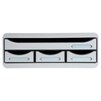 Set De Cajones Escritorio Toolbox 4 Cajones Gris Claro Exacompta