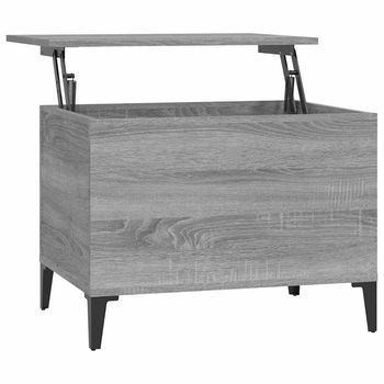 Mesa De Centro，mesa Auxiliar，mesa De Café Madera Contrachapada Gris Sonoma 60x44,5x45 Cm