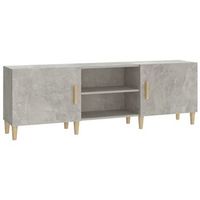 mueble de tv madera contrachapada gris hormigon 150x30x50 cm vidaxl