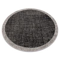 alfombra de cuerda sisal floorlux circulo 20401 marco negroplateado circulo 160 cm