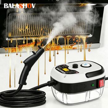 Limpiador a vapor de alta temperatura, máquina de limpieza a vapor para el hogar, cocina, campana extractora, coche, con cabezales de cepillo para cocina y coche.