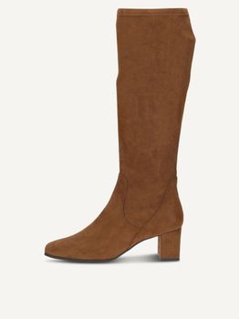 CAPRICE Boots, brown, made of Textiles with Block heel, Size 41