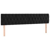 cabecero cama mueble de dormitorio con led de terciopelo 200 x 7 x 7888 cm negro m020009041