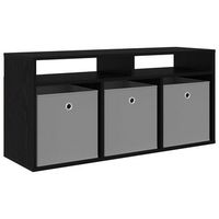 mueble bajo con cajon roble negro 102 x 32 x 485 cm vidaxl