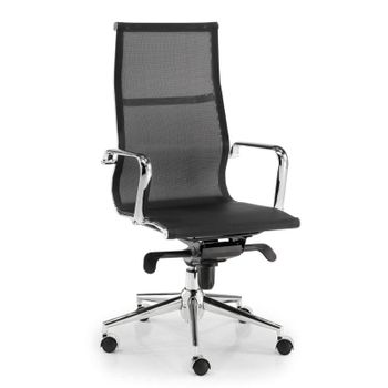 Euromof Berlín Sillón de Oficina con Respaldo Alto Negro