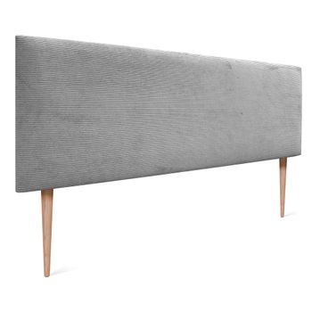Dhome Cabecero De Pana Liso 145x115 Con Patas Camas 120/135/140 - Gris