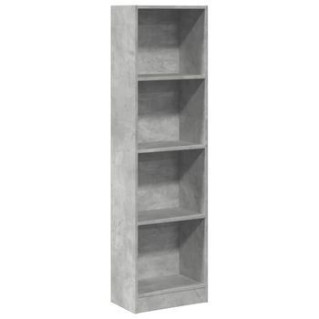 Estantería De Madera De Ingeniería Gris Hormigón 40x24x143 Cm Vidaxl