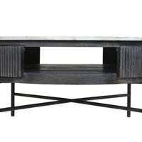 mesa centro mango marmol 90x90x42 negro